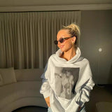 Hooded Trend Fashion Loose Printed Sweater
