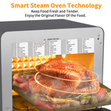 Geek Chef Steam Air Fryer Toast Oven Combo , 26 QT Steam Convection Oven Countertop , 50 Cooking Presets, With 6 Slice Toast, 12 In Pizza, Black Stainless Steel. Prohibited From Listing On Amazon - Livefree