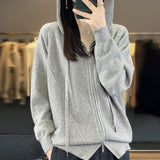 Hoodie Knitted Zipper Thickening Coat - Livefree