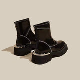 Women's Retro Mechanical Style Ankle Boots - Livefree