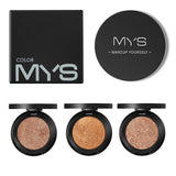 MYS Brand Face Makeup Powder 6 color Waterproof Minerals Shimmer Brightener Contour Glow Kit Bronzer Highlighter Makeup Palettes - Livefree