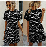 Summer Fashion Polka Dot Occidental Style Womens Dress - Livefree
