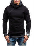 Brand Hoodie Oblique Zipper Solid Color Hoodies Men Fashion Tracksuit Male Sweatshirt Hoody Mens - Livefree