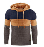 Men's Jacquard Sweater Long-sleeved Hoodie Warm Color Hooded Sweatshirt Jacket - Livefree