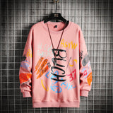 SingleRoad Mens Crewneck Sweatshirt Men Harajuku Oversized Japanese Streetwear Hip Hop Black Hoodie Men Sweatshirts Hoodies - Livefree
