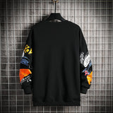 SingleRoad Mens Crewneck Sweatshirt Men Harajuku Oversized Japanese Streetwear Hip Hop Black Hoodie Men Sweatshirts Hoodies - Livefree