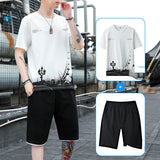 Sports Suit Men's Summer Cotton Short Sleeve T-Shirt Shorts Men's - Livefree
