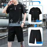 Sports Suit Men's Summer Cotton Short Sleeve T-Shirt Shorts Men's - Livefree