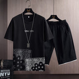 Sports Suit Men's Summer Cotton Short Sleeve T-Shirt Shorts Men's - Livefree