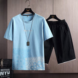 Sports Suit Men's Summer Cotton Short Sleeve T-Shirt Shorts Men's - Livefree