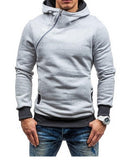 Brand Hoodie Oblique Zipper Solid Color Hoodies Men Fashion Tracksuit Male Sweatshirt Hoody Mens - Livefree