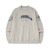 Men's Clothing Cross-woven Retro Embroidered Crew Neck Sweater