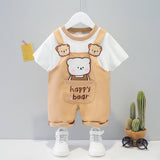 Children's Clothing Men And Women Baby Summer Cartoon Short-sleeved Overalls - Livefree