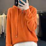 Hoodie Knitted Zipper Thickening Coat - Livefree