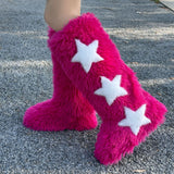 European And American Flat Heel High-top Warm Winter Long Tube Fur Boots - Livefree