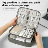 Data Cable Storage Bag Mobile Power Box Travel Portable Digital Accessories Organizing Folders - Livefree