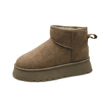 Winter Fleece-lined Thick Suede All-match Northeast Short Cotton Shoes - Livefree