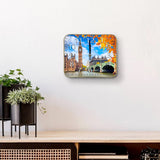 Rectangle Crystal Porcelain Painting Wall Clock ~5478