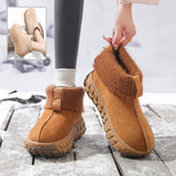 Winter Snow Boots With Anti-slip Tire-sole Design Fashion Outdoor Warm Suede Ankle Boot For Women Shoes - Livefree