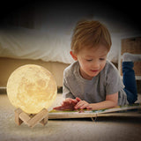LED Night Lights Moon Lamp 3D Print Moonlight Timeable Dimmable Rechargeable Bedside Table Desk Lamp Children's Leds Night Light - Livefree
