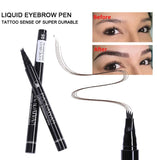 Microblading Eyebrow Pencil Waterproof Fork Tip Tattoo Pen Tinted Fine Sketch Eye Brow Pencils Long Lasting Eyebrows - Livefree