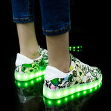 Men and women light shoes couple fluorescent shoes - Livefree