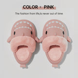 Winter Shark Slippers Detachable Warm Fuzzy Slippers Bedroom House Shoes Women - Livefree