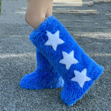 European And American Flat Heel High-top Warm Winter Long Tube Fur Boots - Livefree