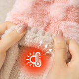 Plaid Plush Slippers Women's Indoor Plush Home Slippers Soft Sole Thick Non-Slip Warm House Shoes Couple Autumn And Winter - Livefree