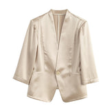 Spring New Elegant V-neck 34 Sleeves Coat For Women - Livefree