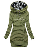 Heart Print Long Clothes Women Hoodie Sweatshirt Pullover Tops - Livefree