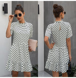 Summer Fashion Polka Dot Occidental Style Womens Dress - Livefree