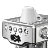 Geek Chef Espresso Machine, 20 Bar Espresso Machine With Milk Frother For Latte, Cappuccino, Macchiato, For Home Espresso Maker, 1.8L Water Tank, Stainless Steel, Ban On Amazon - Livefree