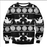 UGLY CHRISTMAS SWEATER Vacation Santa Elf Funny Womens Men Sweaters Tops Autumn Winter Clothing - Livefree