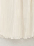 New European and American Style French Open Waist Flared Sleeve Pleated Long Dress - Livefree