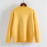 White Turtleneck Sweater Women's Pullover - Livefree