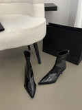 Skinny Boots Stiletto Heel Fashion Boots High Heel Pointed Temperament Back Zipper - Livefree