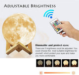 LED Night Lights Moon Lamp 3D Print Moonlight Timeable Dimmable Rechargeable Bedside Table Desk Lamp Children's Leds Night Light - Livefree