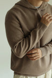 Retro Pullover Hooded Sweater Long Sleeves Inner Wear Men's Knitwear