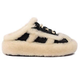 Outerwear Lamb Wool Thick Sole Half Slippers Women - Livefree