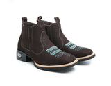 Vintage Suede Flat Heel Round Toe Martin Boots Men - Livefree