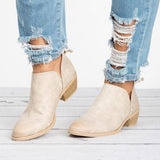Autumn Women Shoes Retro High Heel Ankle Boots - Livefree