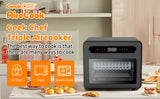Geek Chef Steam Air Fryer Toast Oven Combo , 26 QT Steam Convection Oven Countertop , 50 Cooking Presets, With 6 Slice Toast, 12 In Pizza, Black Stainless Steel. Prohibited From Listing On Amazon - Livefree