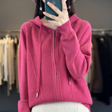 Hoodie Knitted Zipper Thickening Coat - Livefree