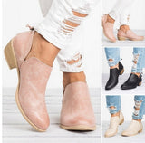 Autumn Women Shoes Retro High Heel Ankle Boots - Livefree