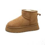 Winter Fleece-lined Thick Suede All-match Northeast Short Cotton Shoes - Livefree