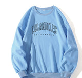 Letter Print Crew Neck Pullover Sweatshirt - Livefree