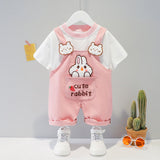 Children's Clothing Men And Women Baby Summer Cartoon Short-sleeved Overalls - Livefree