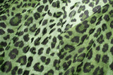 European And American Spring New Fashion Elegant V Neck Long Sleeve Animal Pattern Green Waist Dress For Women - Livefree