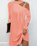 V-neck Pleated Batwing Sleeve Dress - Livefree